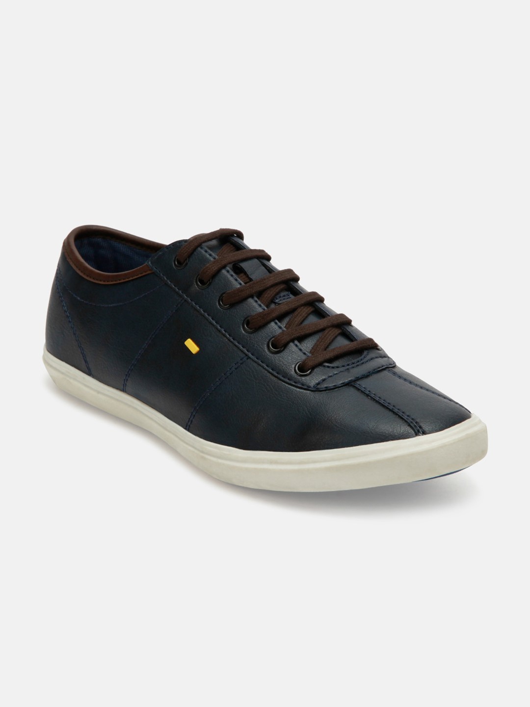 

ID Men Navy Blue Textured Sneakers