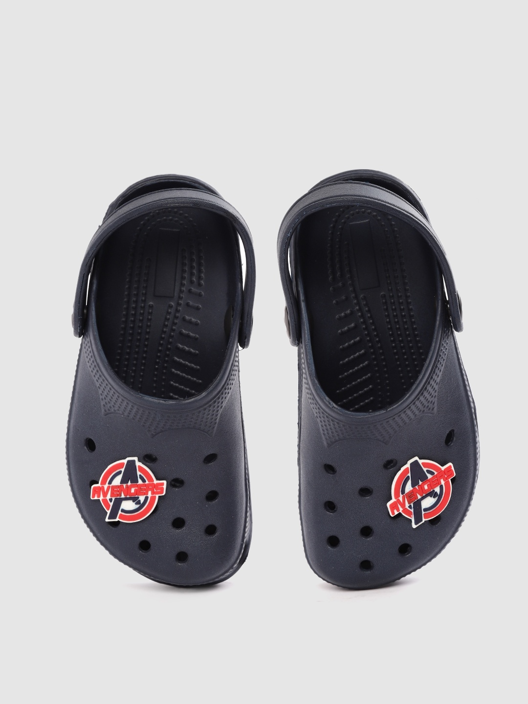 

toothless Boys Navy Blue Avengers Printed Rubber Clogs