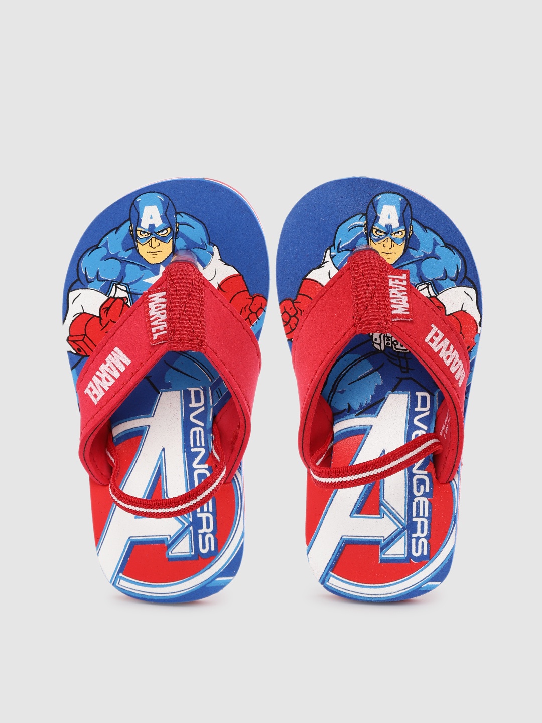 

toothless Boys Navy Blue & Red Marvel Avengers Printed Rubber Thong Flip-Flops