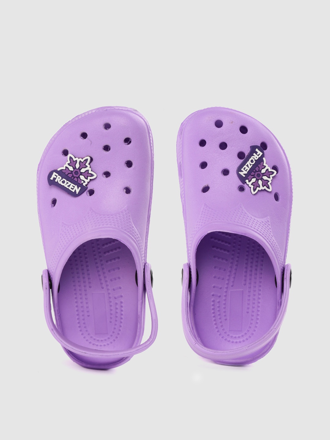 

toothless Girls Purple Frozen Printed Rubber Clogs