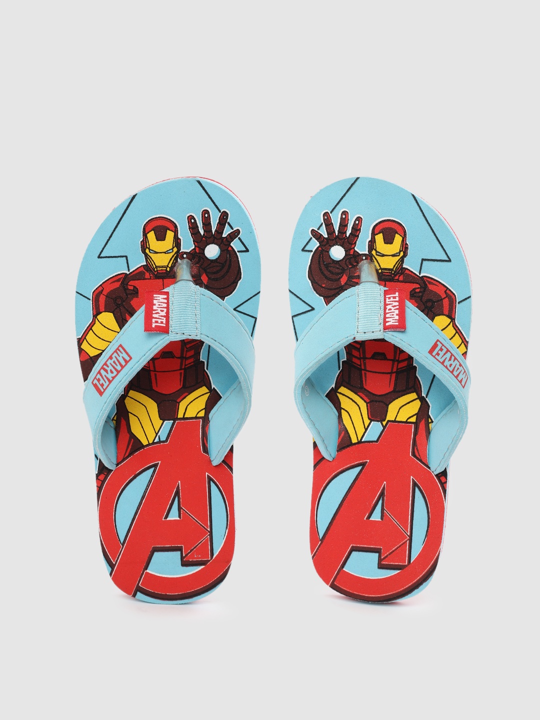 

toothless Boys Blue & Red Marvel Avengers Printed Rubber Thong Flip-Flops