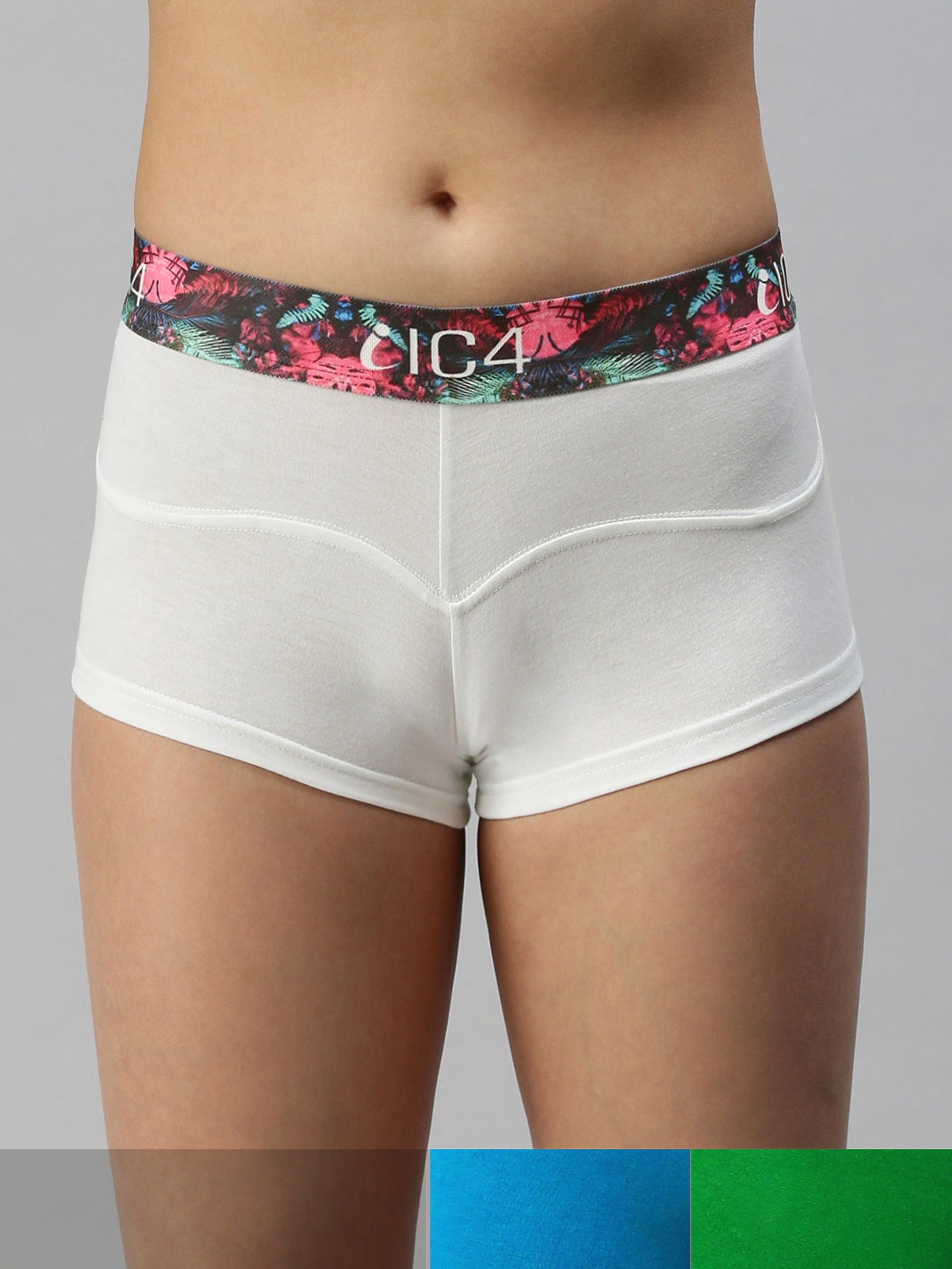 

IC4 Women Pack of 3 Boy shorts, Green