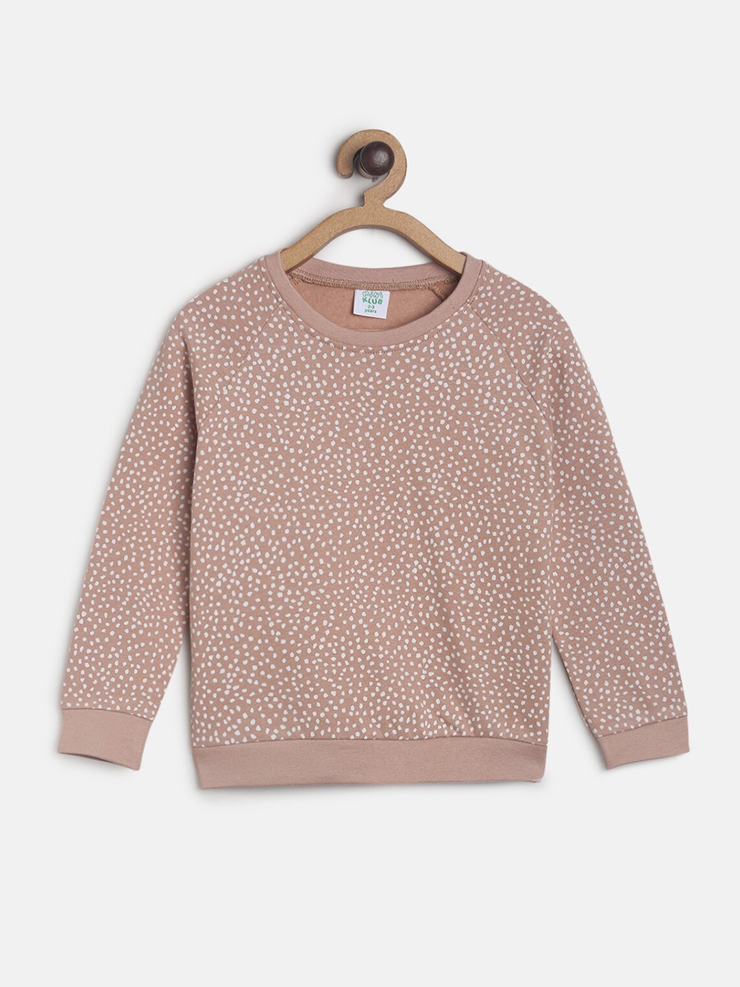 

MINI KLUB Girls Beige Pure Cotton Sweatshirt