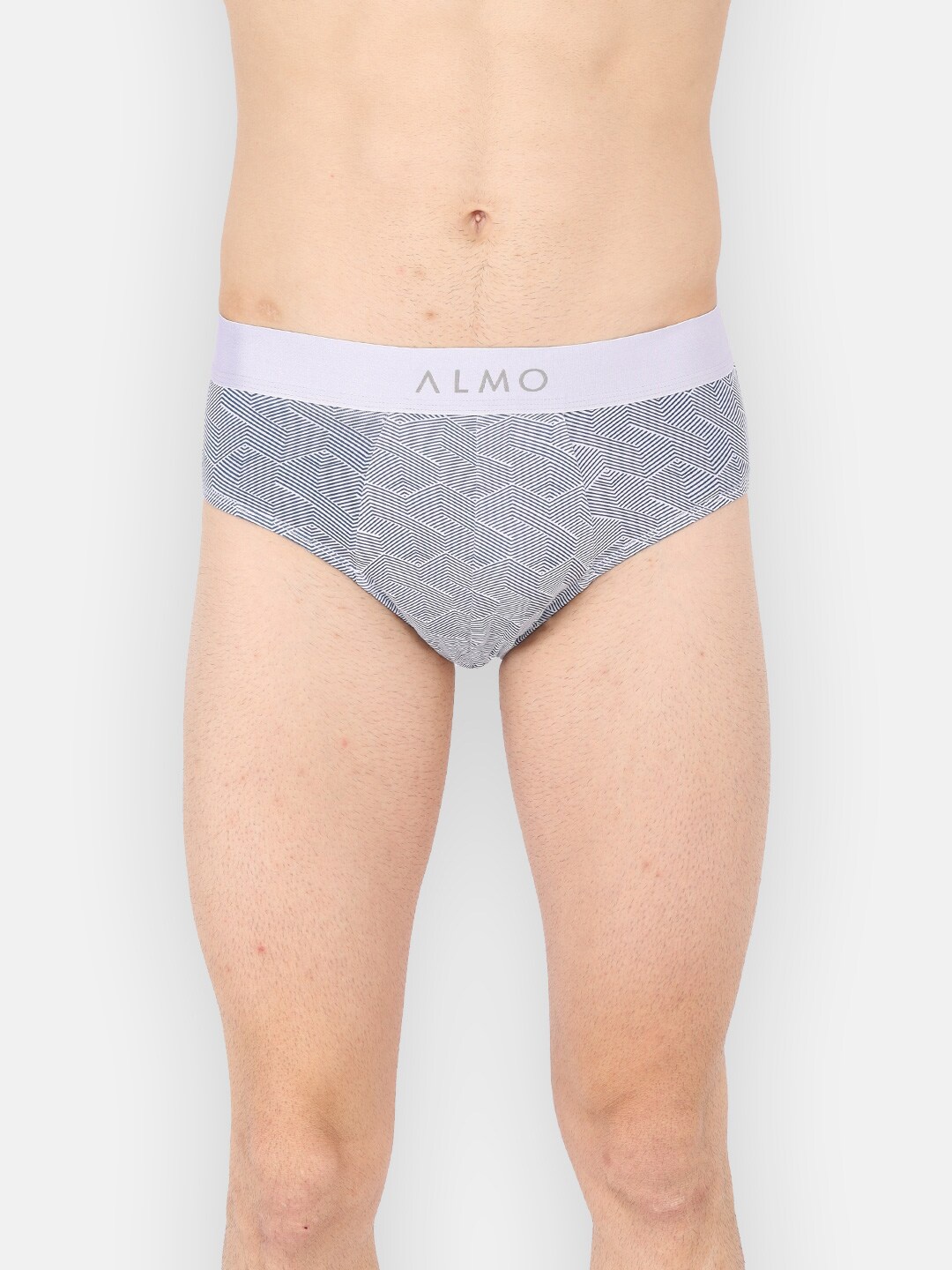 

Almo Wear Men Navy Micromodal Printed Brief-MM-B-01Z04, Navy blue