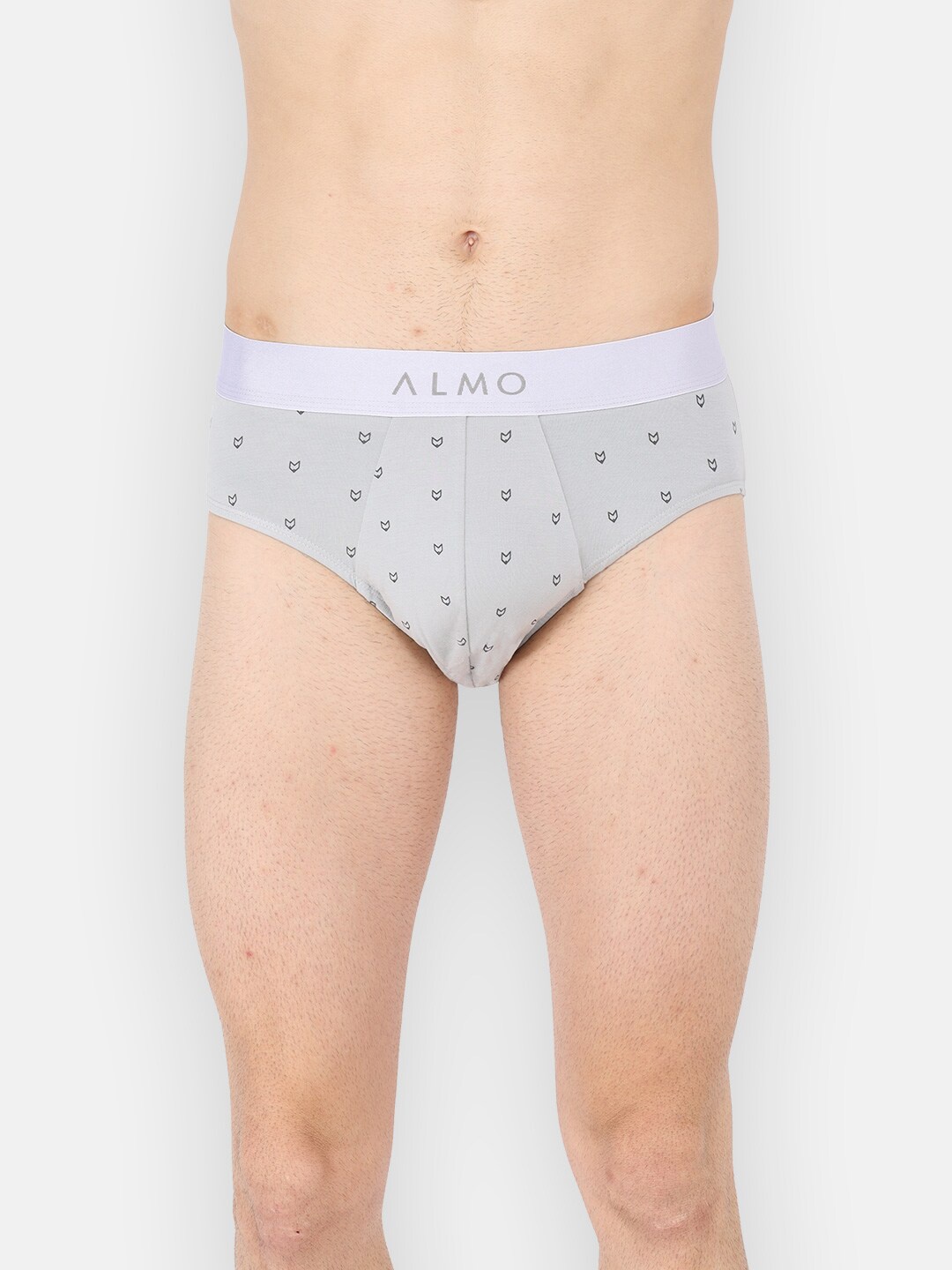 

Almo Wear Men Grey Printed Micromodal Basic Briefs - MM-B-09W03