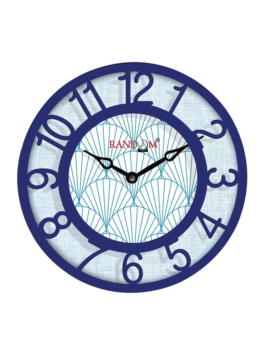 

RANDOM Blue & White Printed Contemporary 20 cm Table Cum Wall Analogue Clock