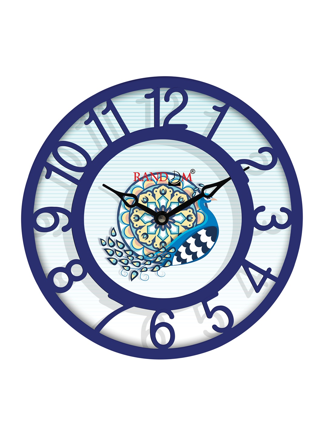 

RANDOM Blue & Off White Printed Contemporary 20 cm Table Cum Wall Analogue Clock