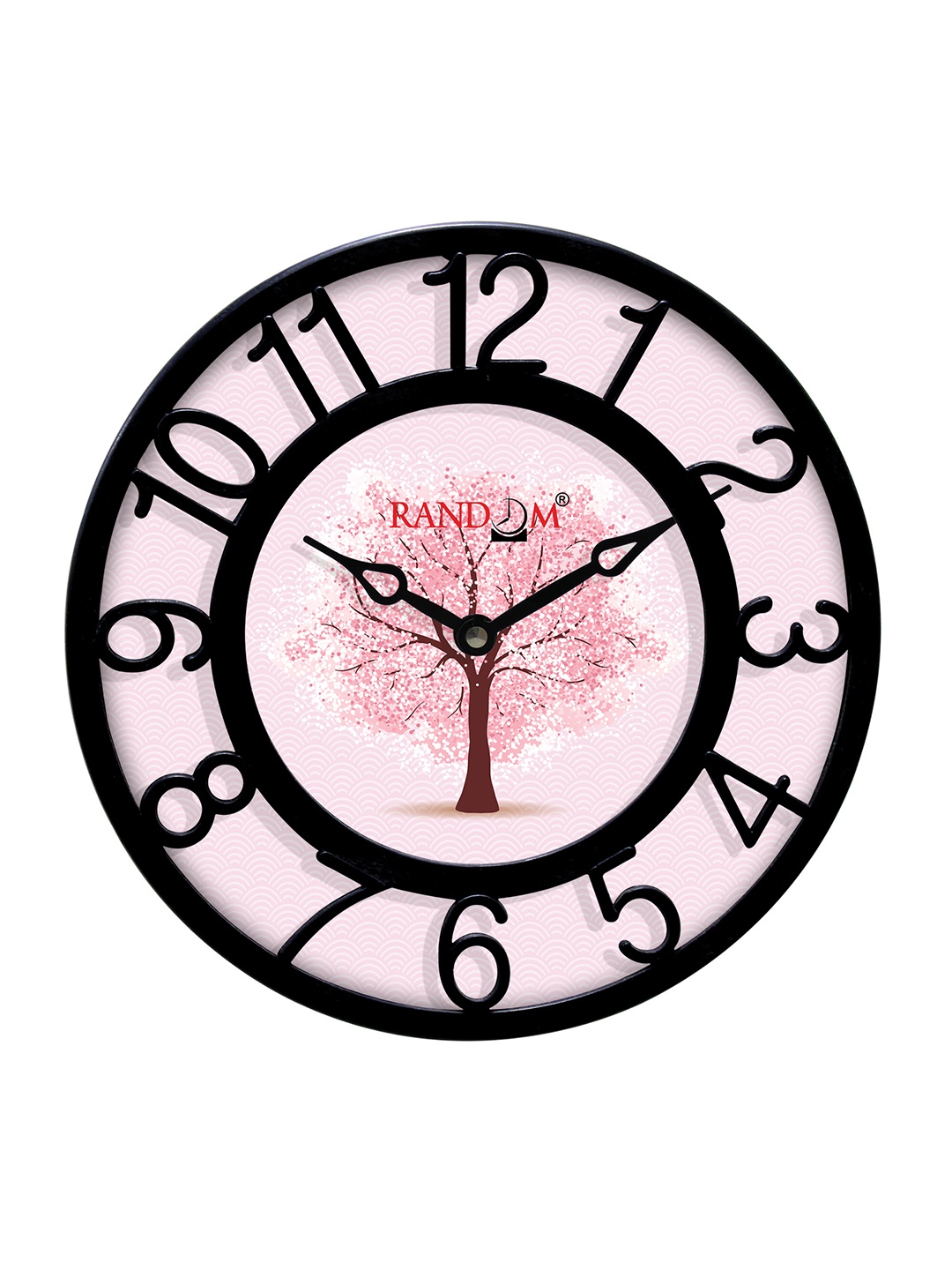 

RANDOM Pink & Black Printed Contemporary Wall Clock