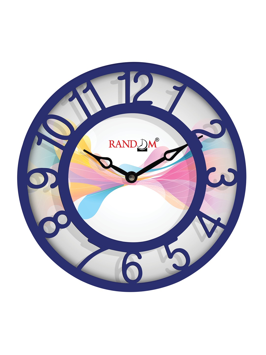

RANDOM Blue & White Printed Contemporary Wall Clock