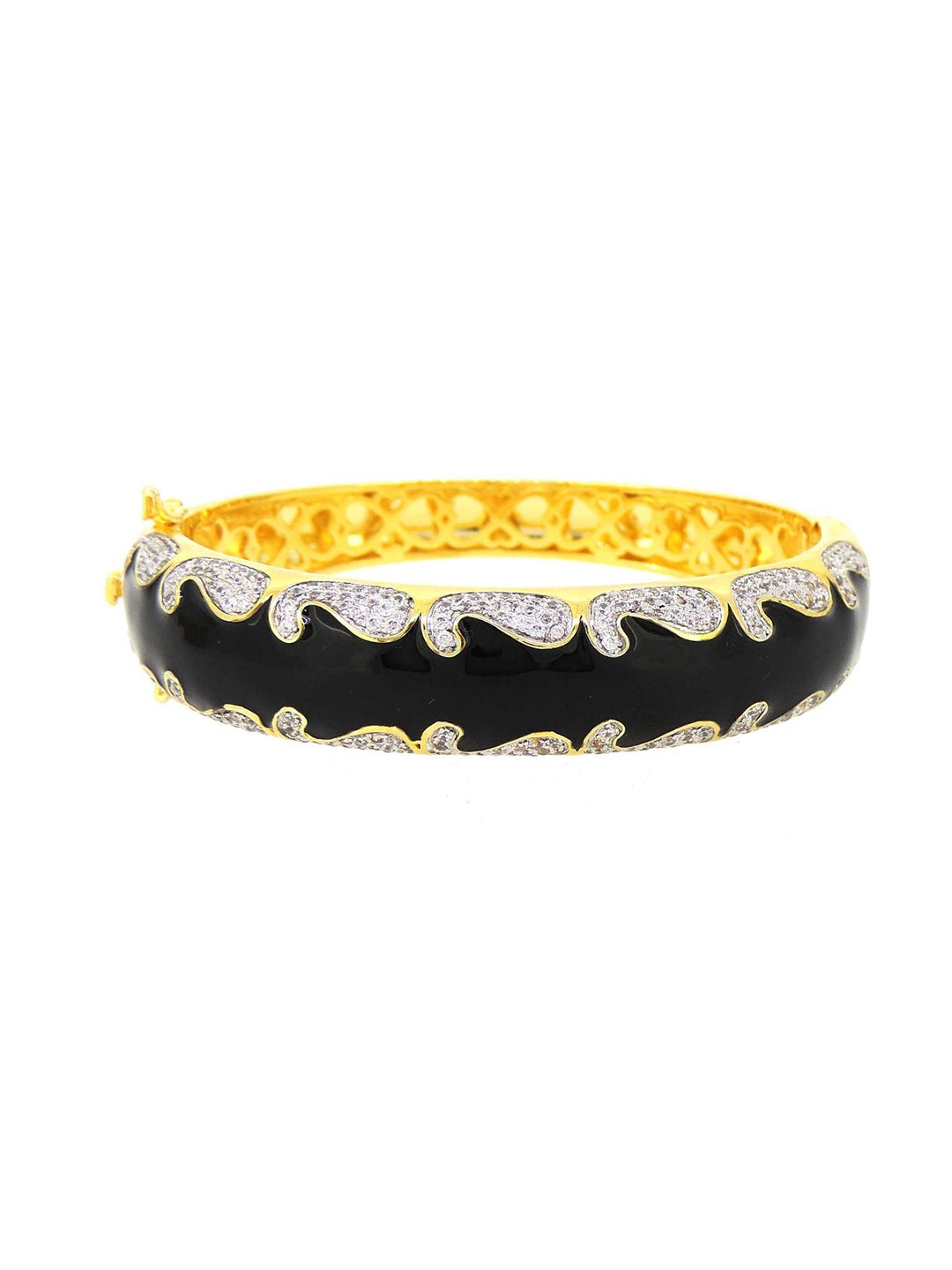 

Tistabene Women Gold & Black Kada Bracelet