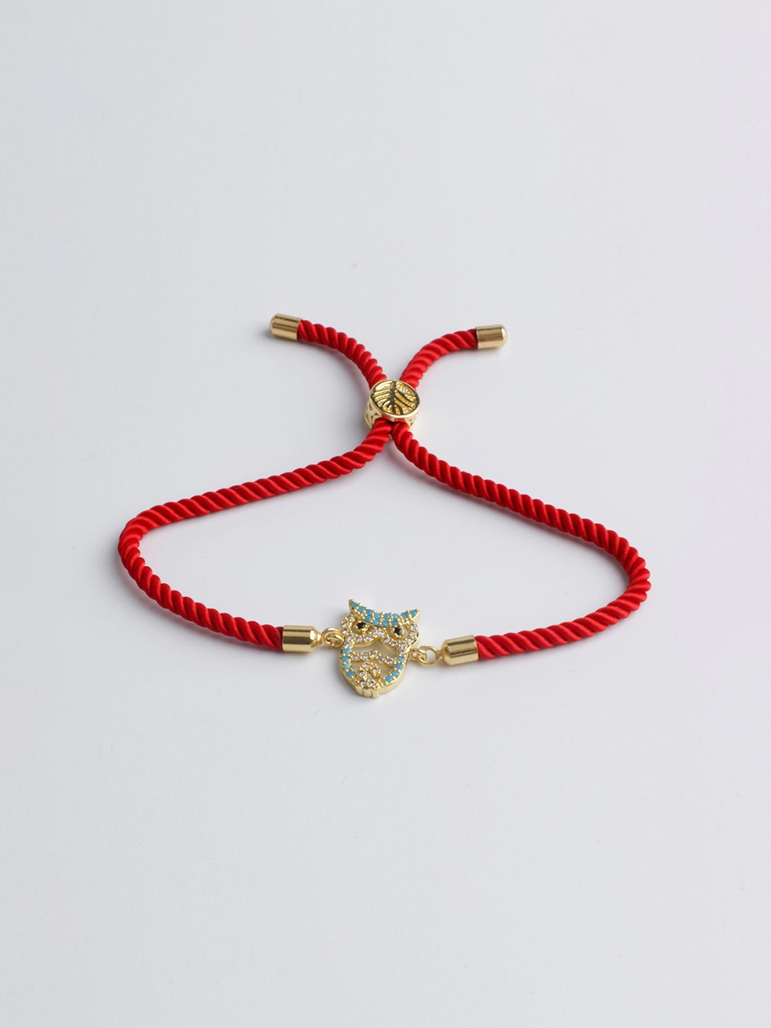 

Tistabene Women Red & Gold-Plated Wraparound Owl Bracelet