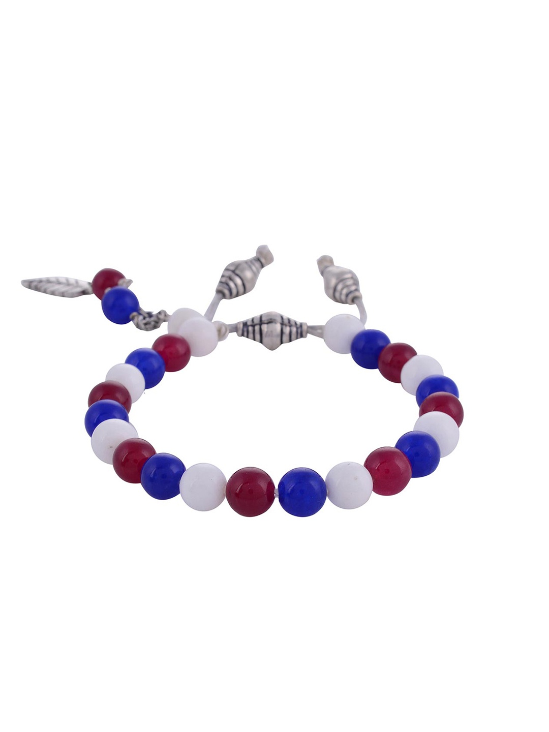 

Tistabene Women Maroon & White Beaded Charm Bracelet