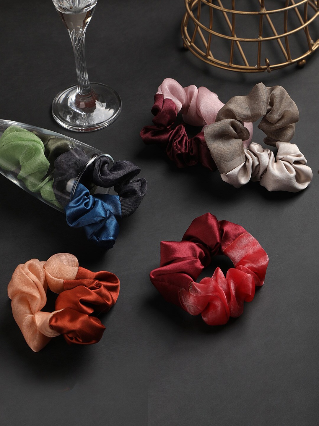 

AccessHer Women Set Of 6 Multi color Ponytail Holder