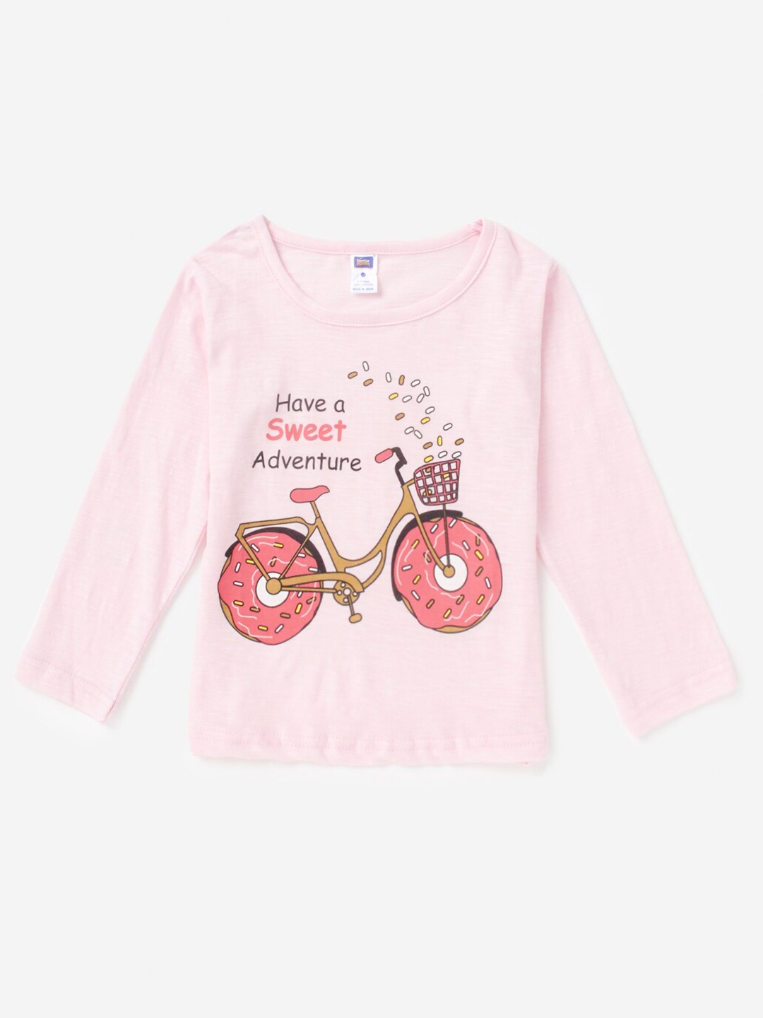 

Hopscotch Girls Pink Printed T-shirt