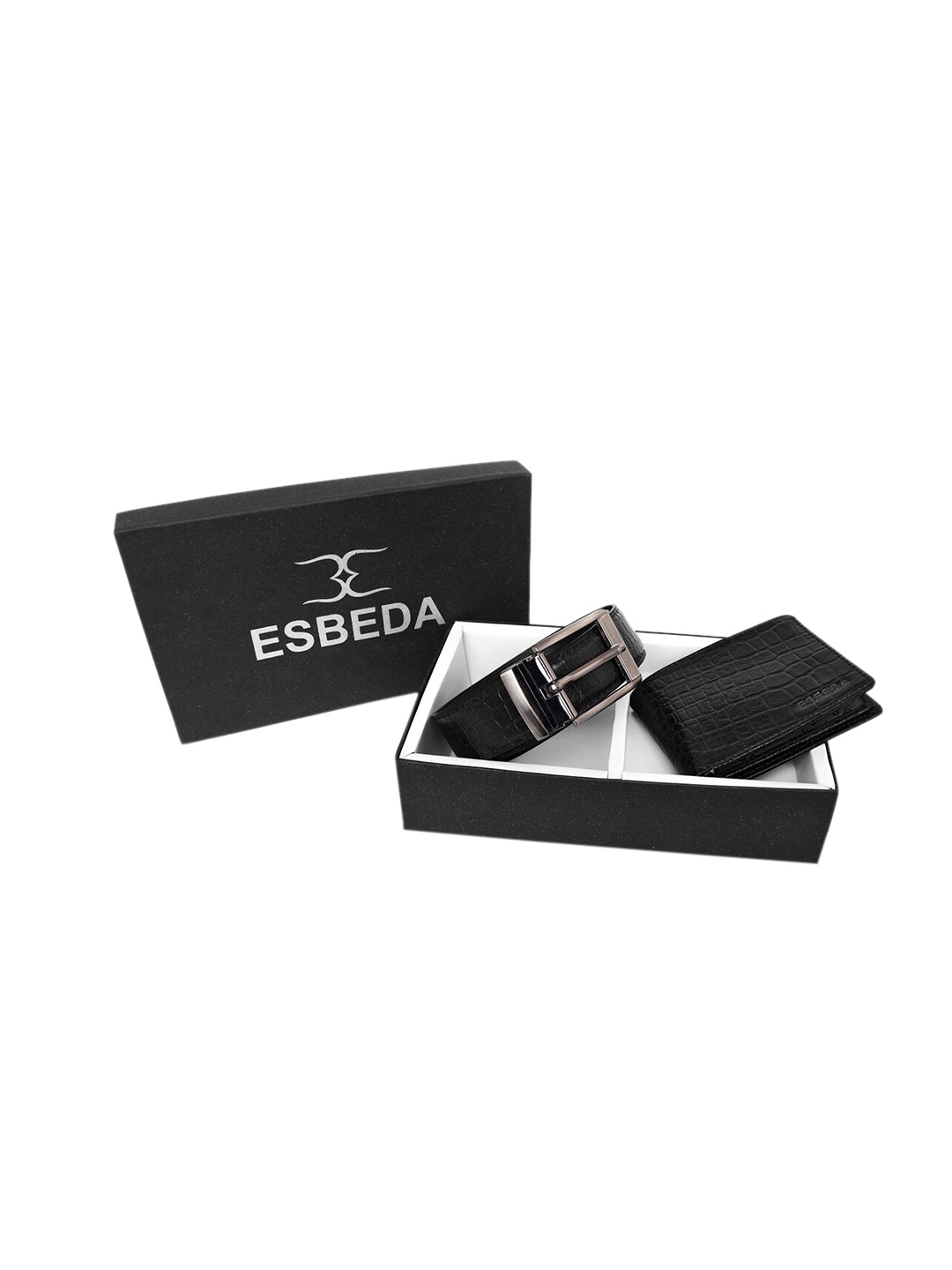 

ESBEDA Men Black Textured Accessory Gift Set