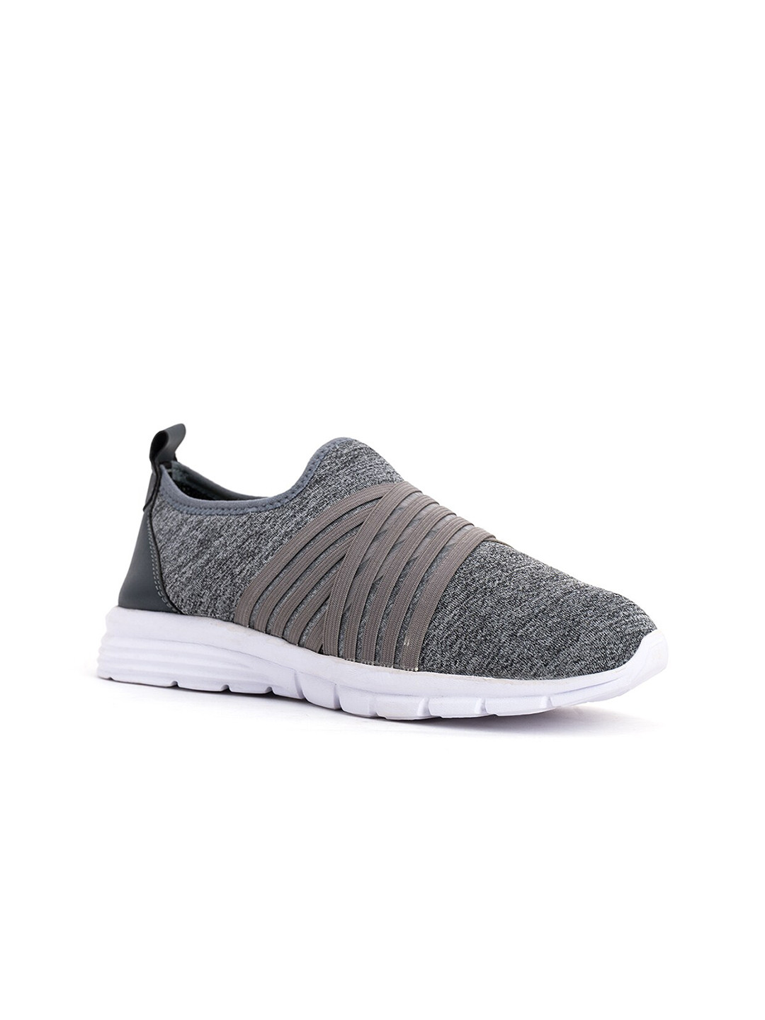 

Khadims Women Grey & Black Textile Running Non-Marking Shoes
