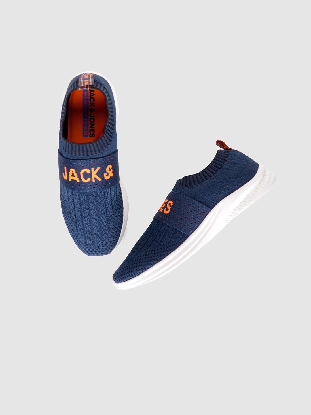 

Jack & Jones Men Blue Slip-On Sneakers
