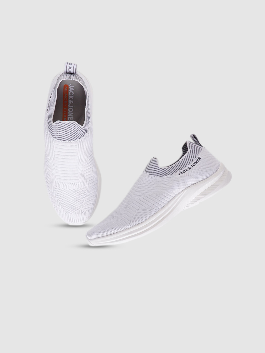 

Jack & Jones Men White Anti Microbial Slip-On Sneakers