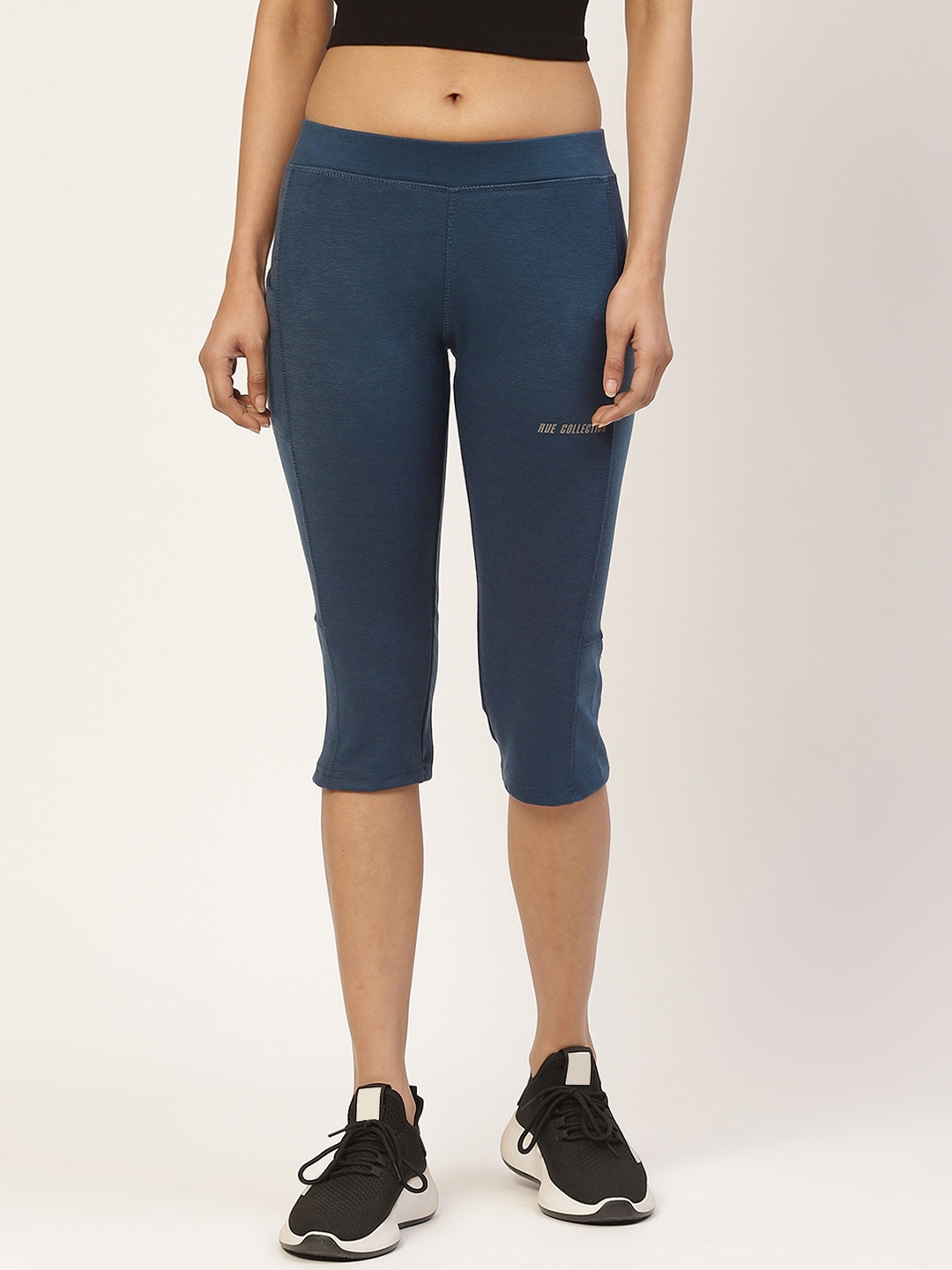 

Rue Collection Women Blue Solid Three-Fourth Length Skinny Fit Jeggings