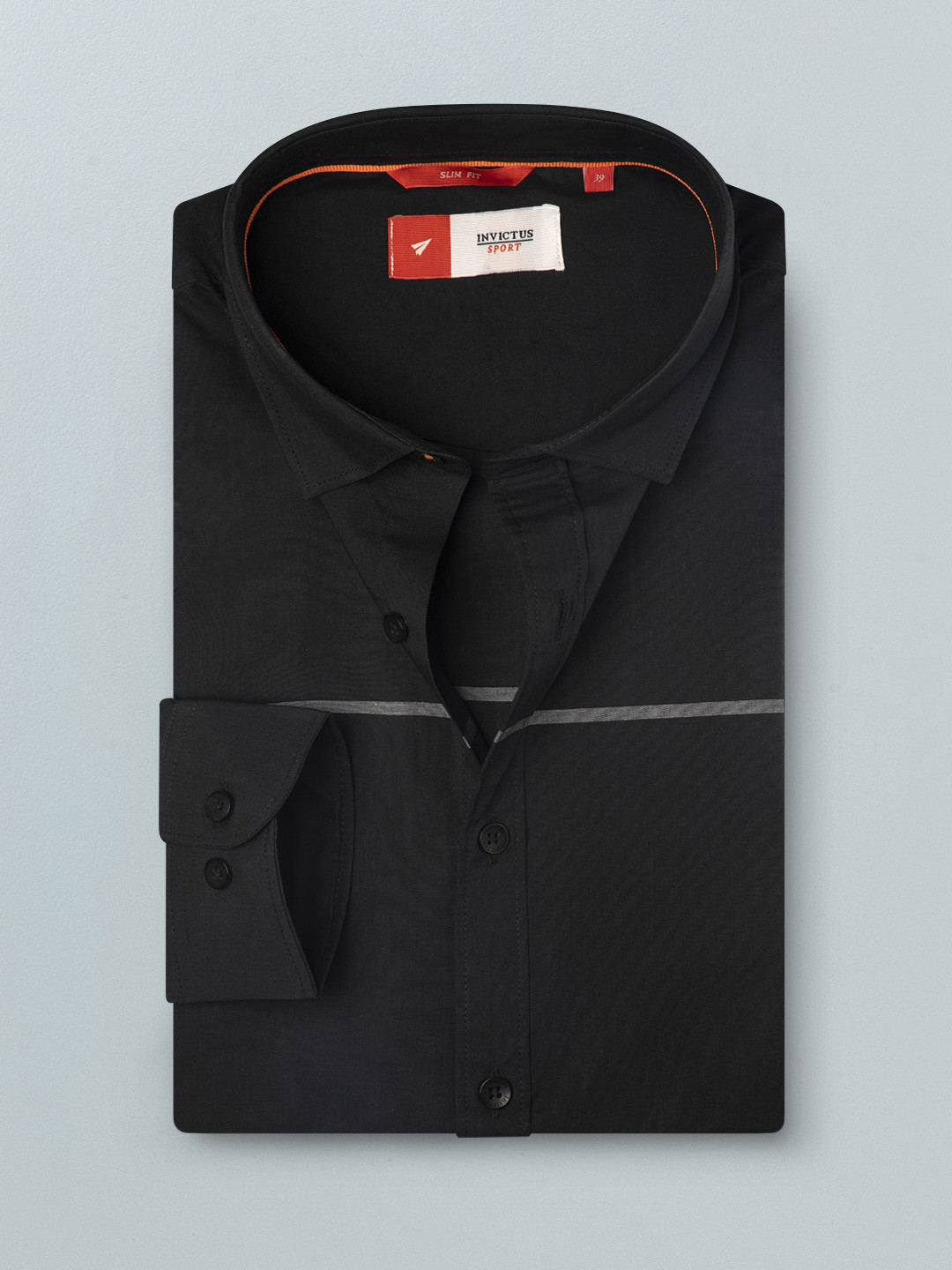 

INVICTUS Men Black Slim Fit Horizontal Stripes Casual Shirt