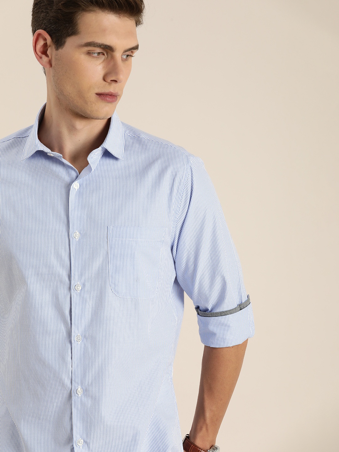 

INVICTUS Men Blue Striped Casual Shirt