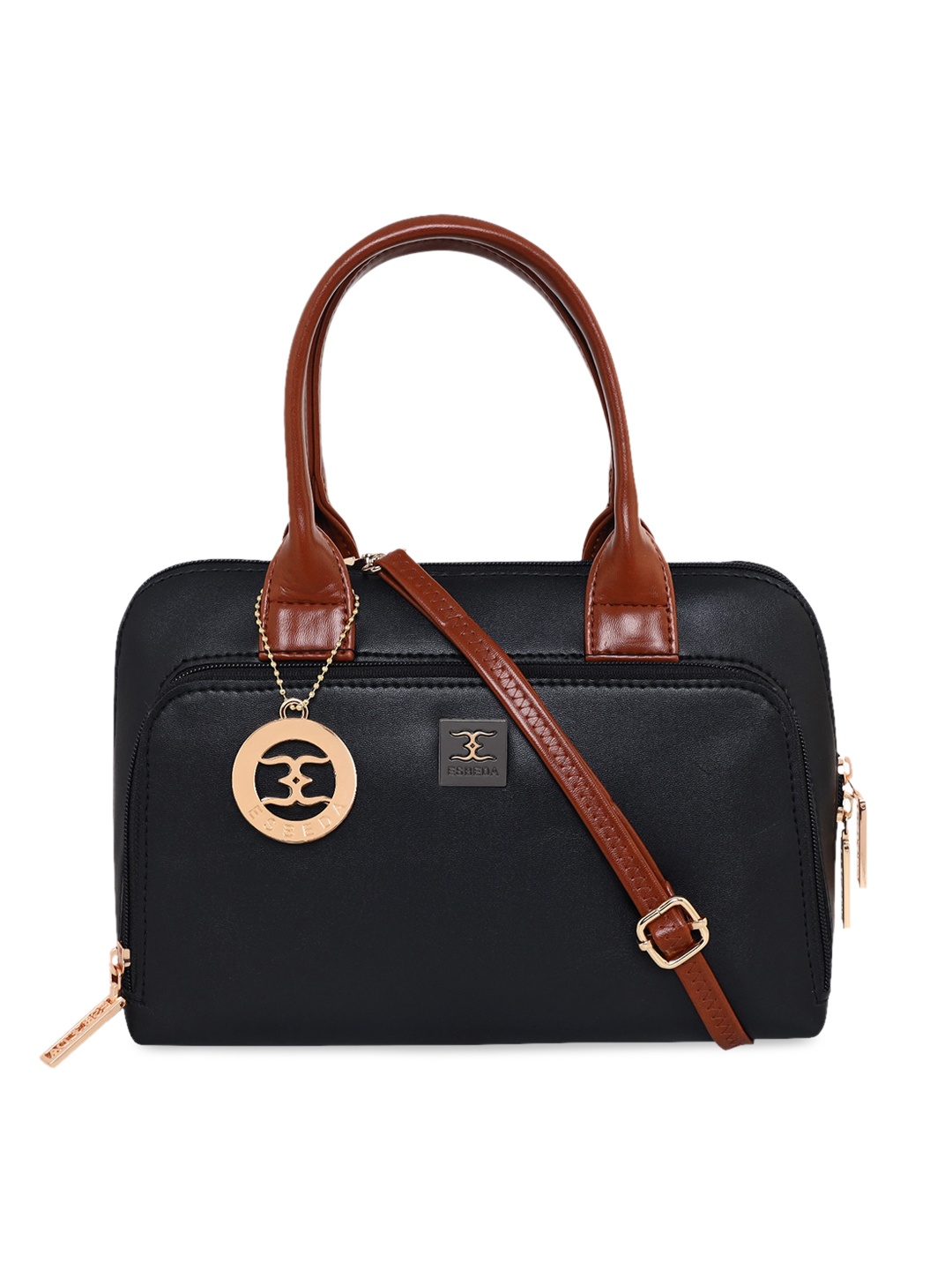 

ESBEDA Black PU Structured Handheld Bag