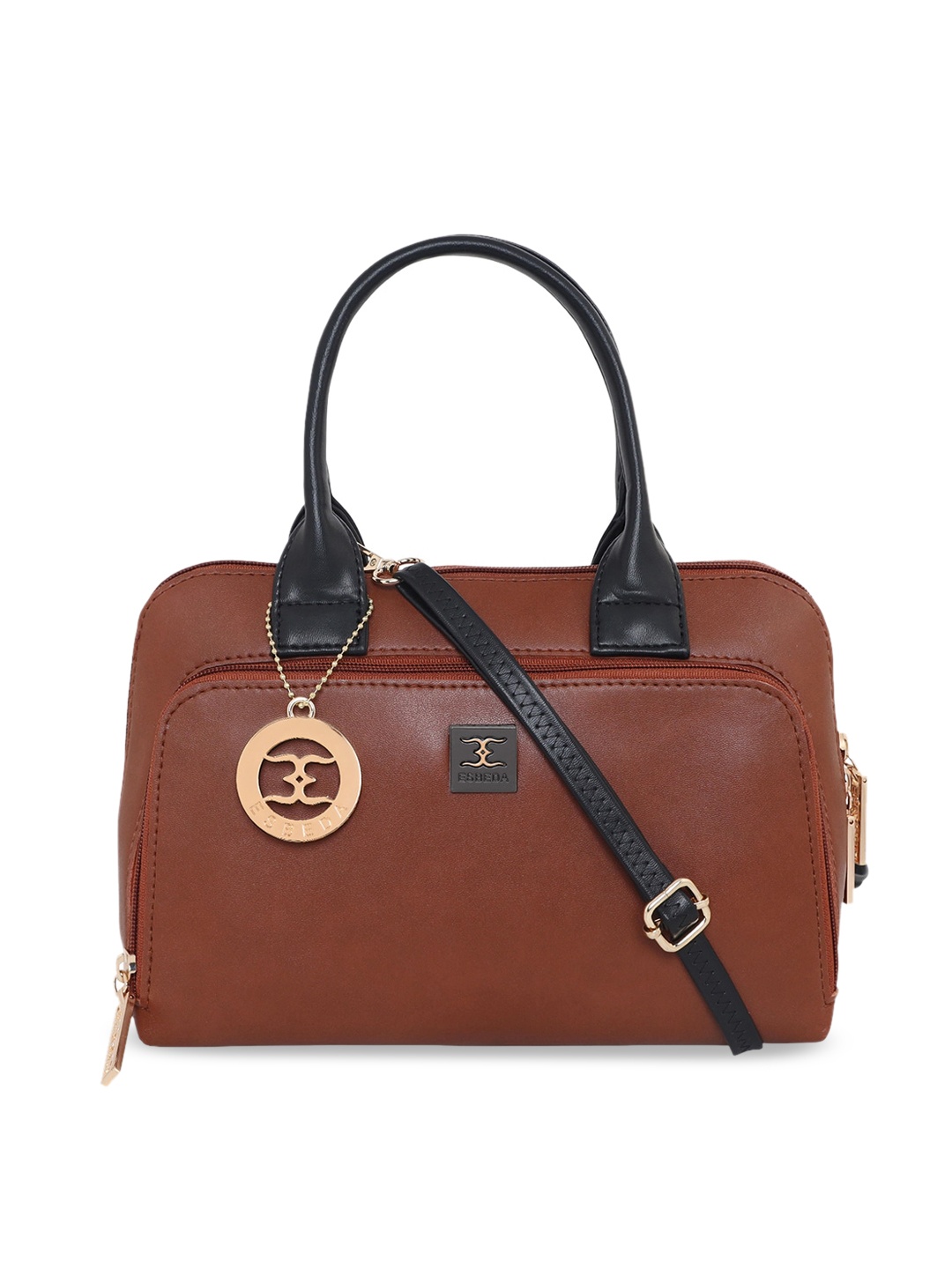 

ESBEDA Brown PU Oversized Structured Handheld Bag