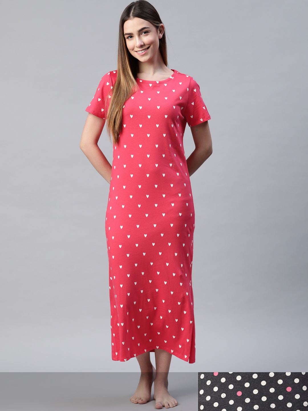 

Marks & Spencer Pack Of 2 Printed Nightdress, Pink