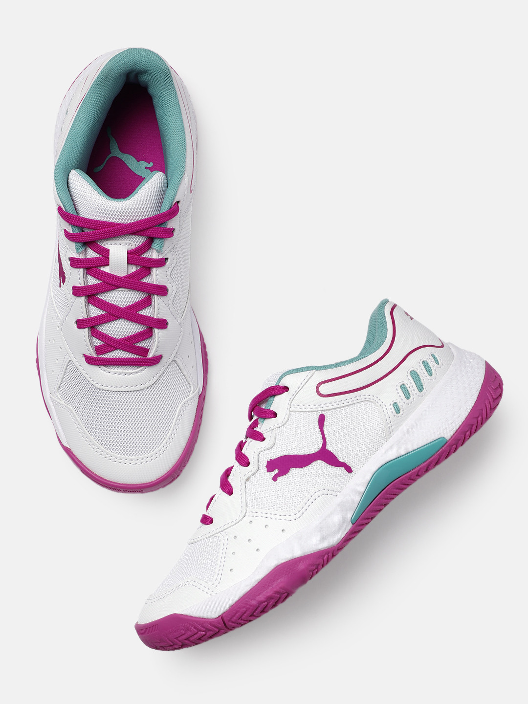 

Puma Unisex White Solarsmash RCT Indoor Badminton Shoes