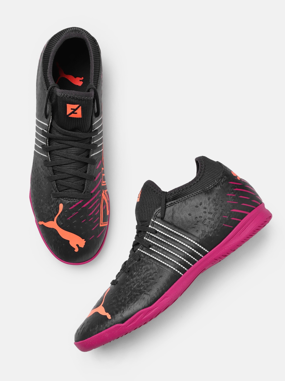 

Puma Men Black & Pink Future Z 4.2 IT Football Shoes