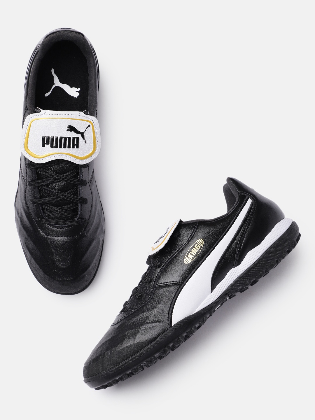 

Puma Men Black KING Top Leather Sustainable Football Shoes