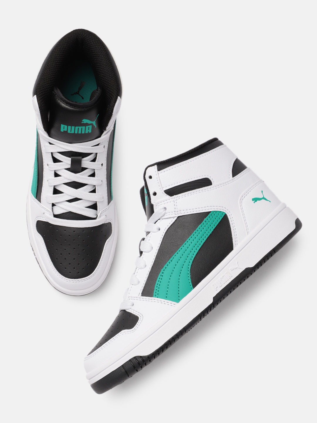 

Puma Unisex White Rebound Lay Up SoftFoam+ High-Top Sneakers