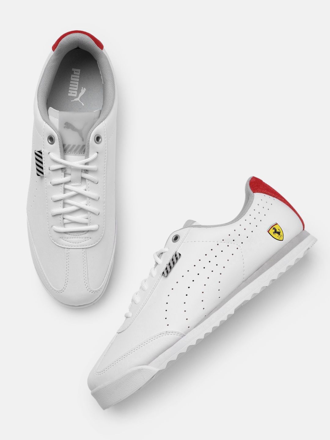 

PUMA Motorsport Unisex White Ferrari Roma Via Perf Sneakers