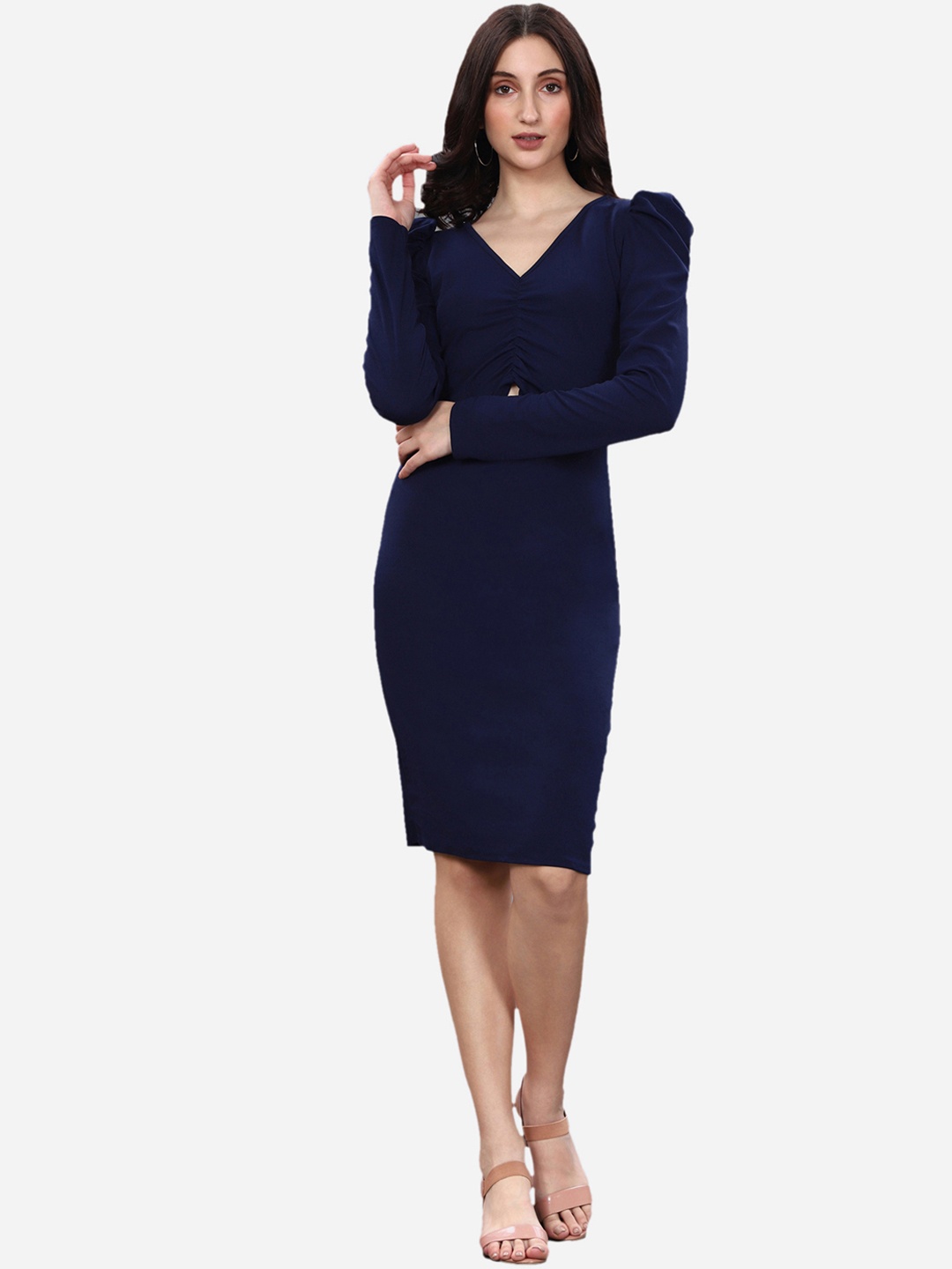

Selvia Navy Blue Bodycon Dress