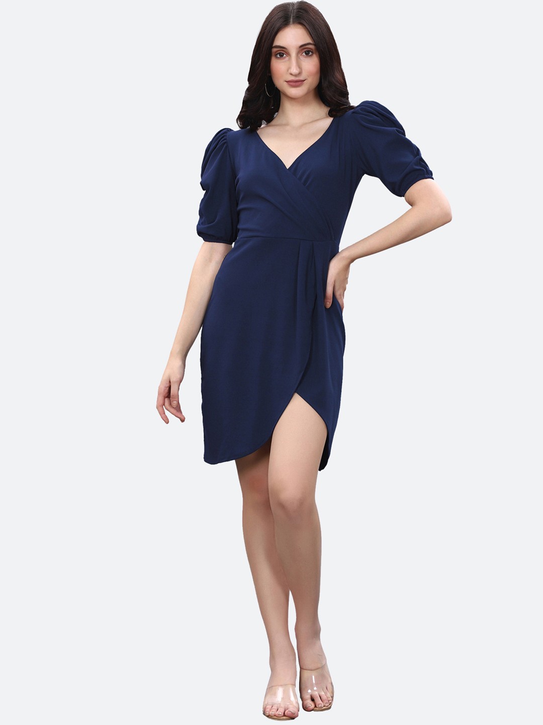 

Selvia Navy Blue Bodycon Dress