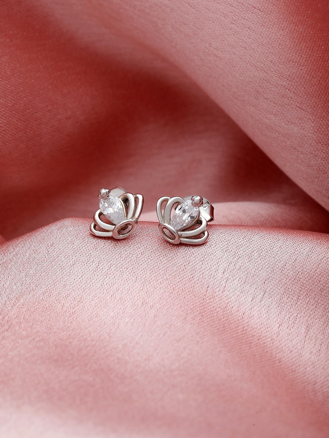

GIVA 925 Sterling Silver Rhodium Plated Zircon Crown Earrings
