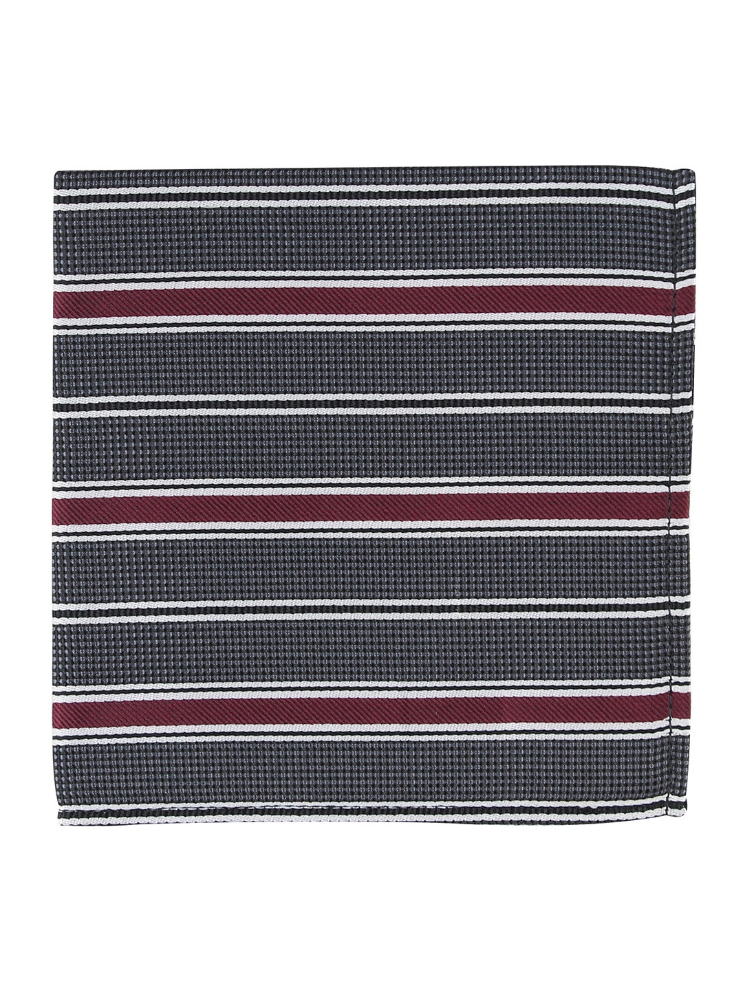 

KOVOVE Men The Divine Grey Striped Pocket Square