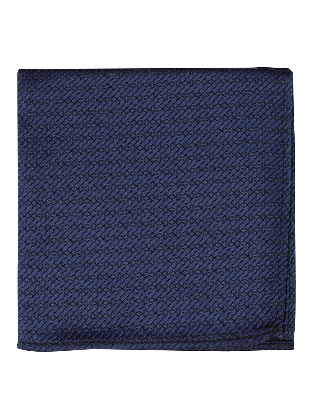 

KOVOVE Men Navy Blue Self Design Pocket Square