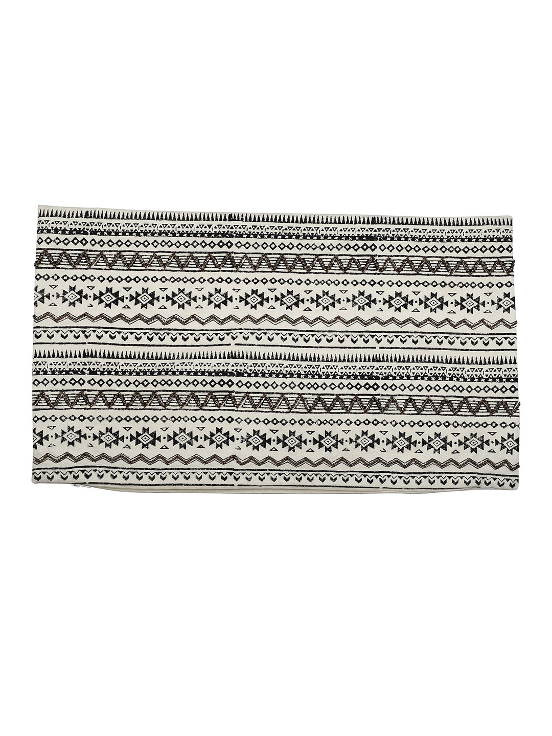 

MIAH Decor Cream-Coloured & Black Geometric Rectangle Cushion Covers