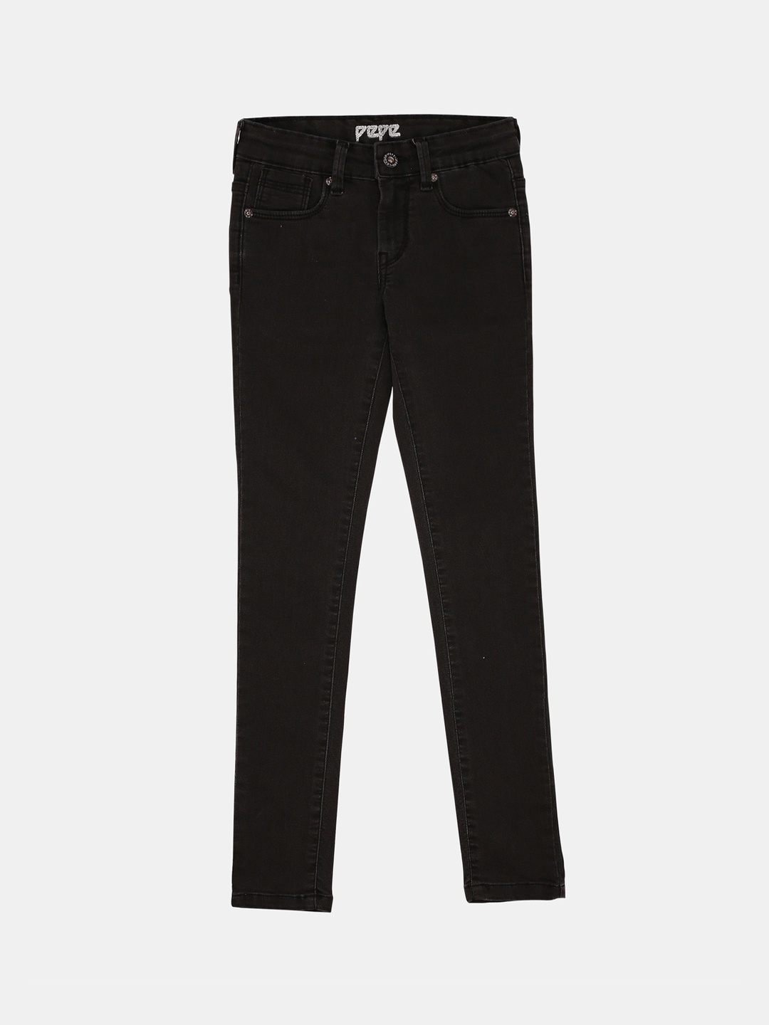 

Pepe Jeans Girls Black Skinny Fit Stretchable Jeans