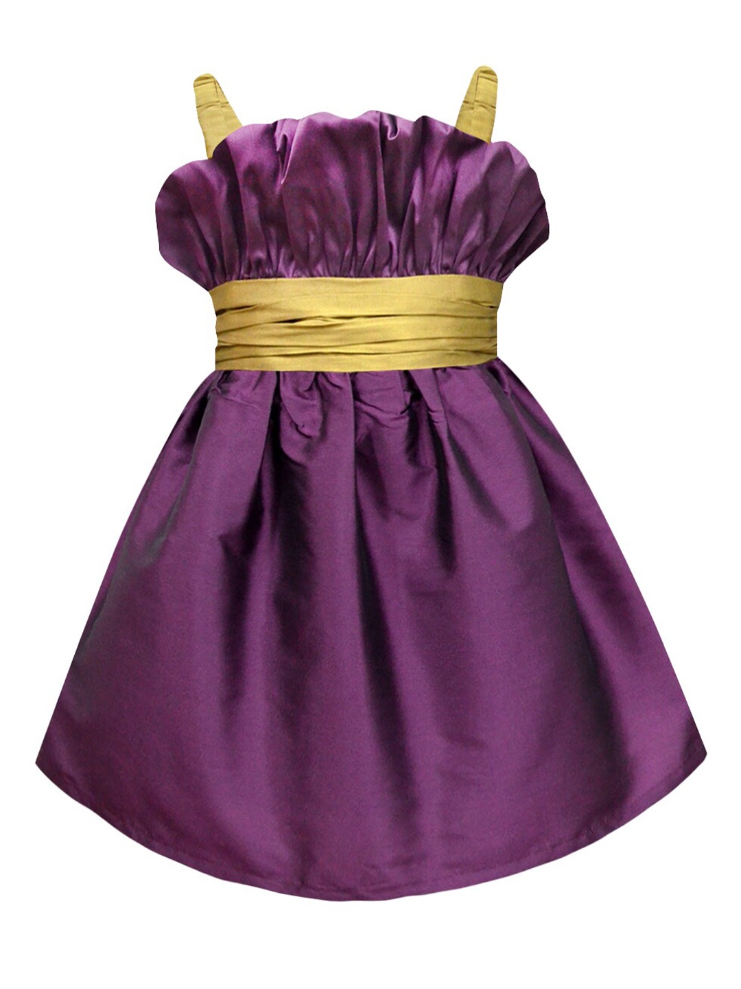 

A T U N Purple & Gold-Toned Party Dress