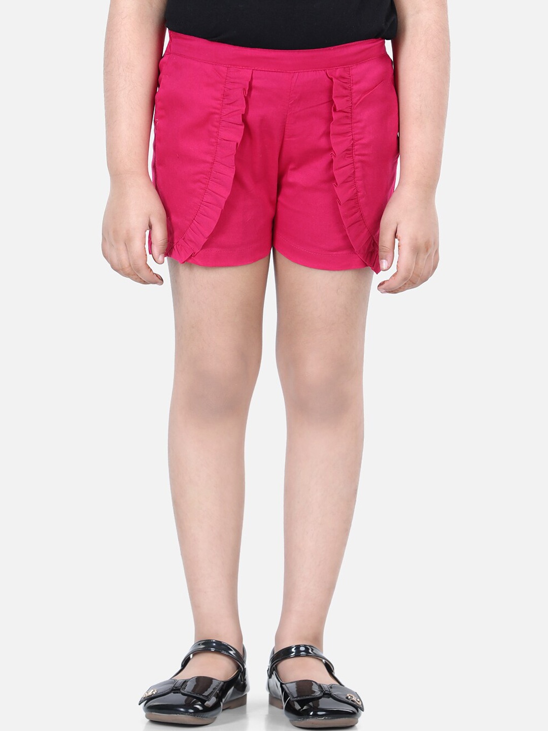 

Cutiekins Girls Magenta Cotton Shorts