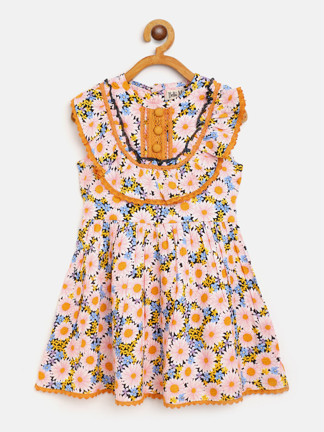 

Bella Moda Blue & Pink Floral Dress