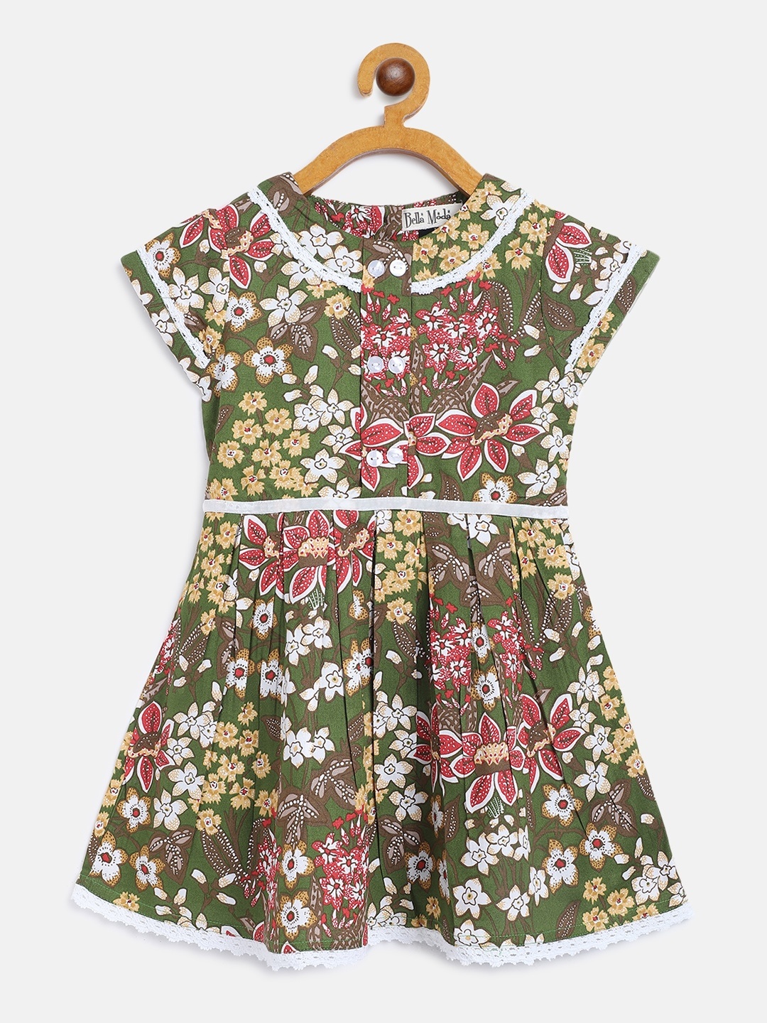 

Bella Moda Green & White Floral Dress