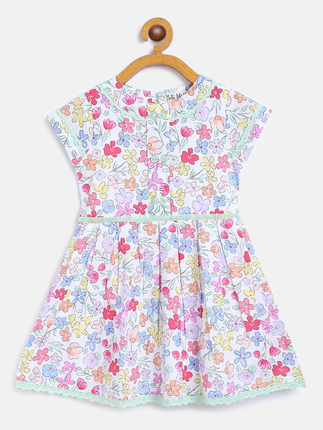 

Bella Moda White & Pink Floral Dress