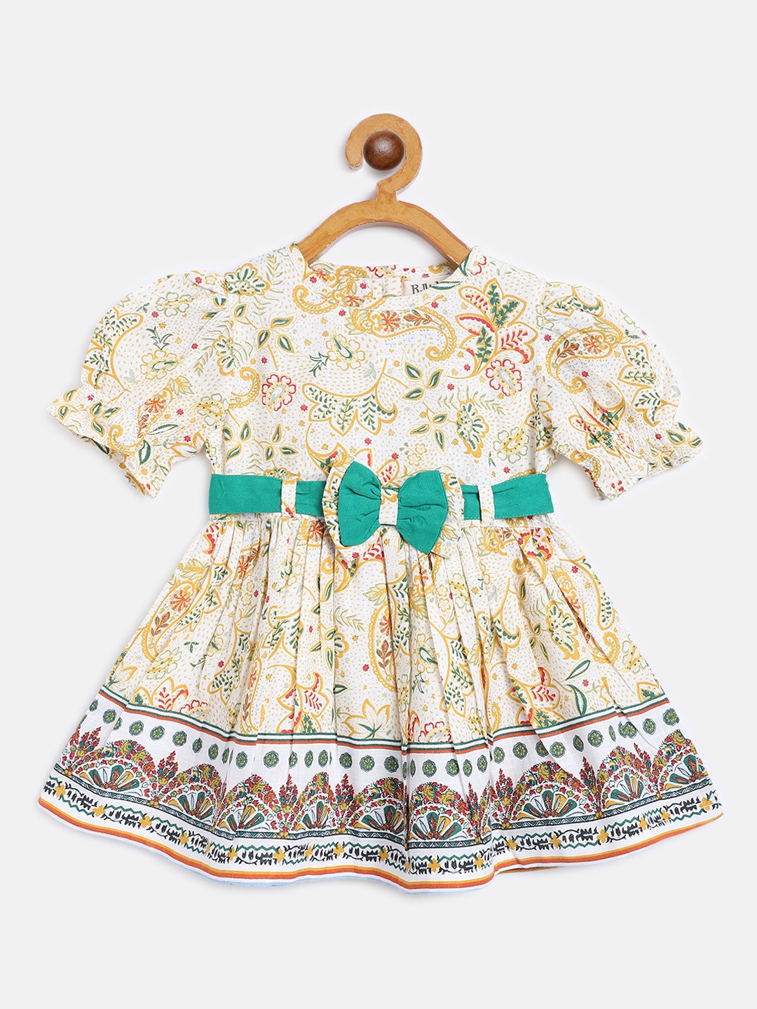 

Bella Moda Yellow & White Printed Dress