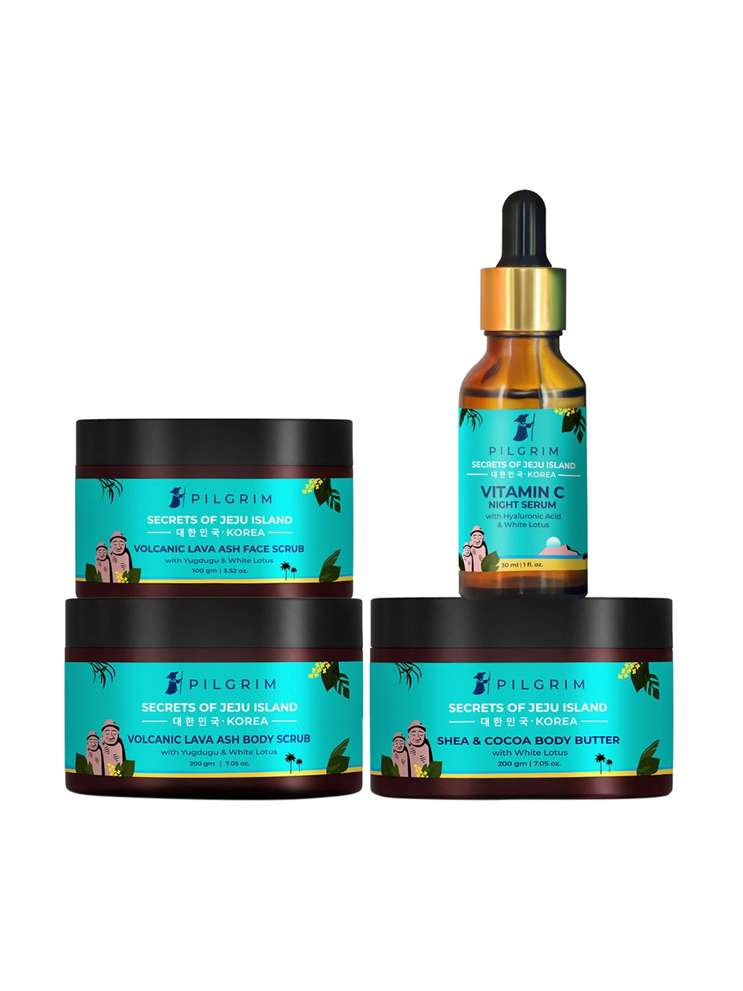 

Pilgrim Secrets of Jeju Island Body Polishing Set, Teal