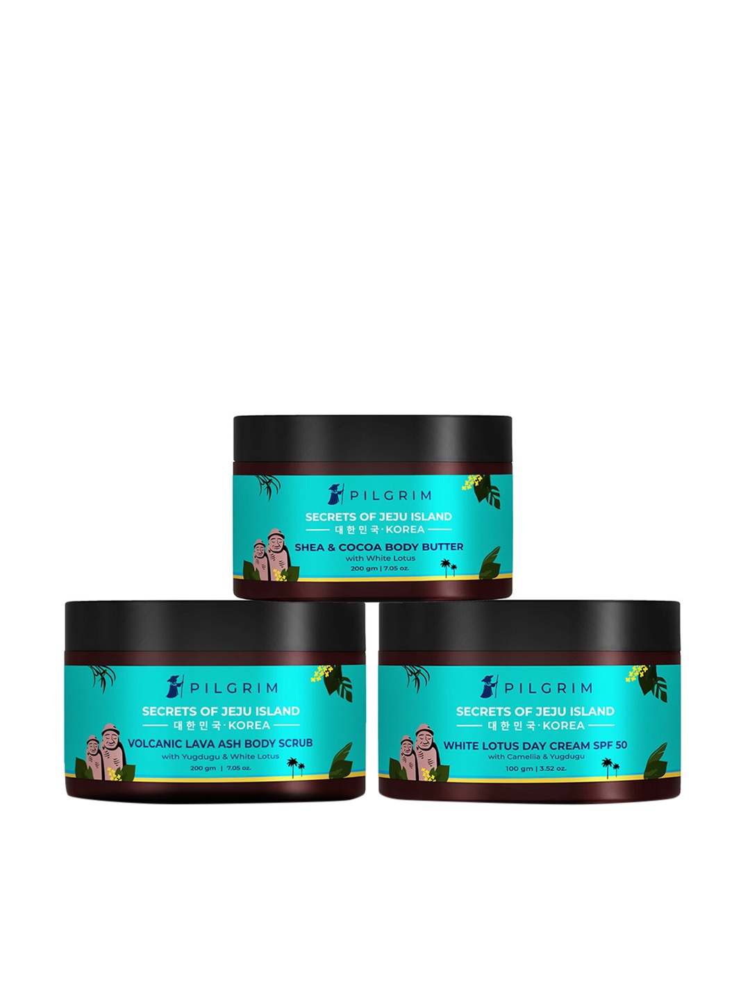 

Pilgrim Korean Beauty De-Tan & Moisturizing Kit for Tan Removal & Nourishment, Teal