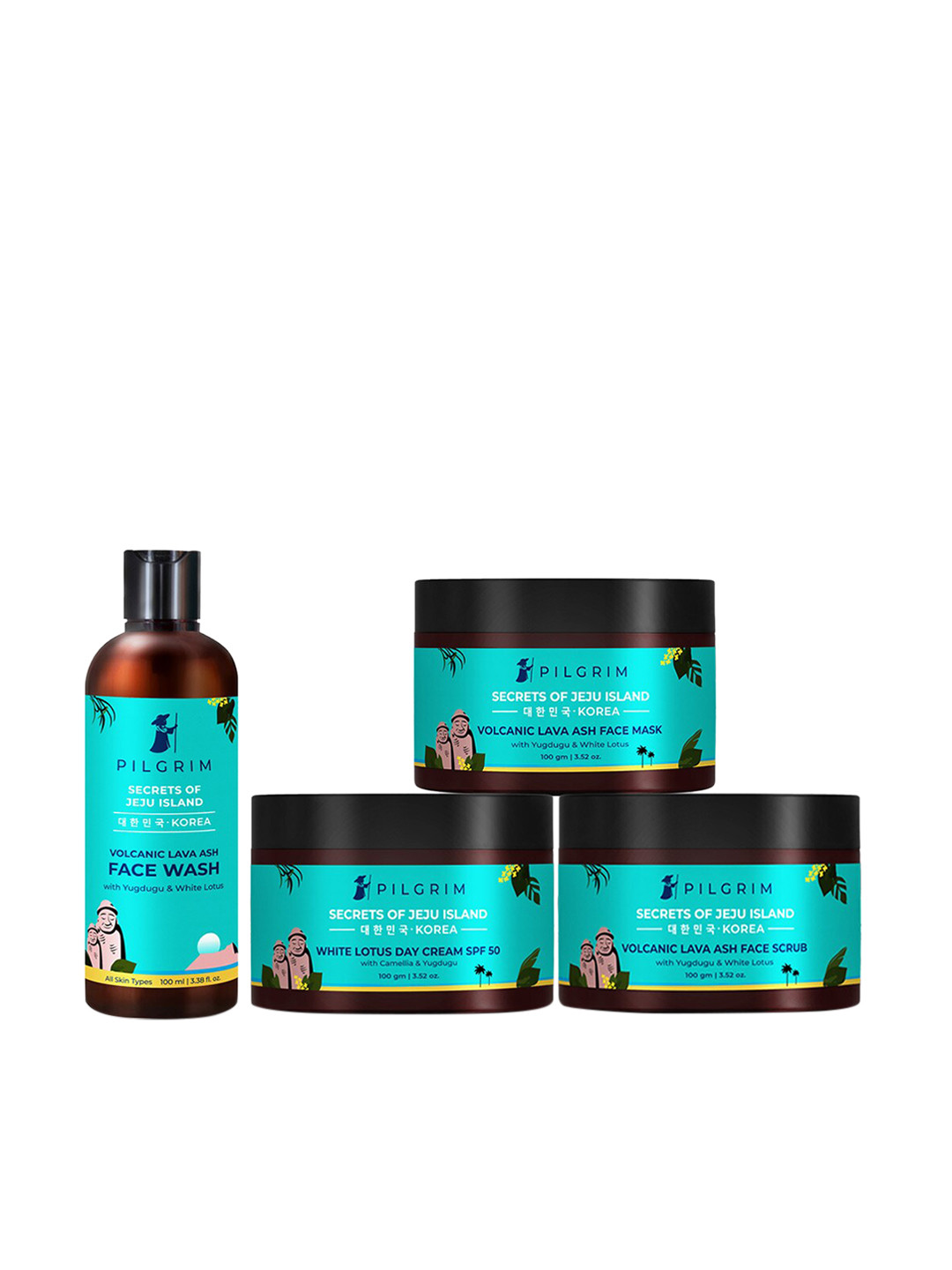 

Pilgrim Korean Beauty Skin Polishing Combo-Deep Cleans & Unclog Pores, Blue