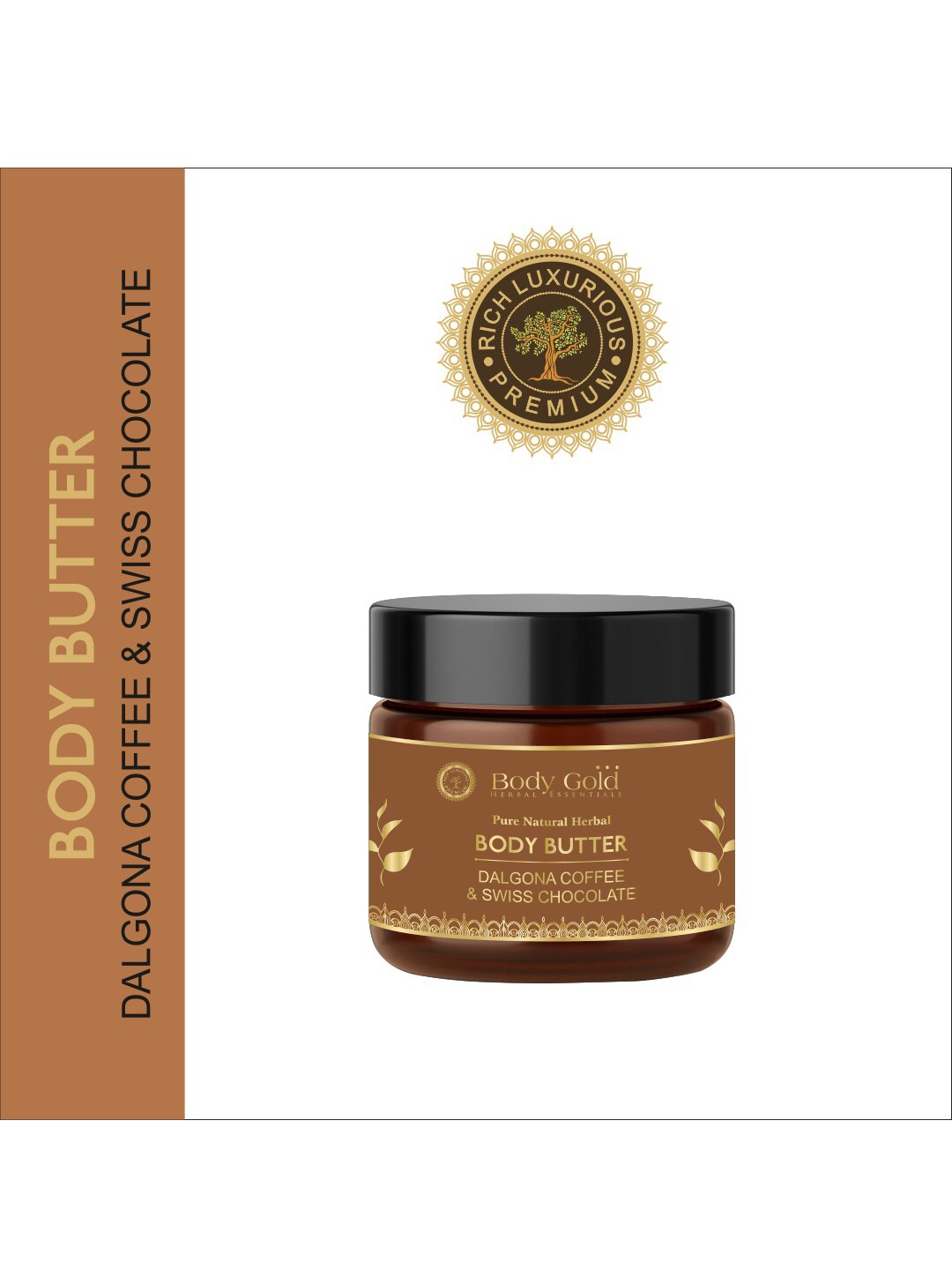 

Body Gold Pure Natural Herbal Dalgona Coffee & Swiss Chocolate Body Butter Cream 100 gm, Brown